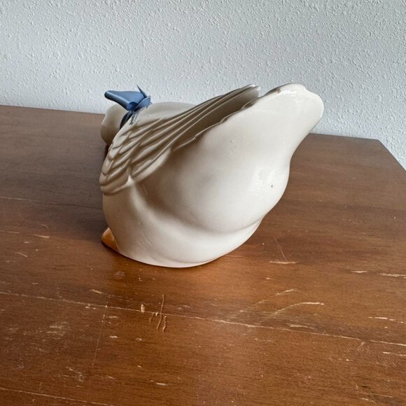 Vintage Ceramic Cottage Duck, Blue Ribbon Goose - Picture 5 of 8